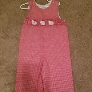 Christmas smocked longall